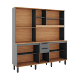 Estante de cocina Castaña 8 Puertas + 3 Cajones