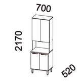 Despensero de Cocina 4 Puertas Castaña