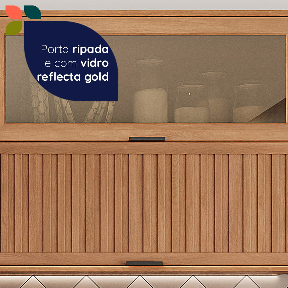 Mueble de Cocina Castaña 4 Módulos Ceniza - Canela