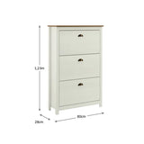 Zapatero Posadas 3 Puertas Blanco-Roble