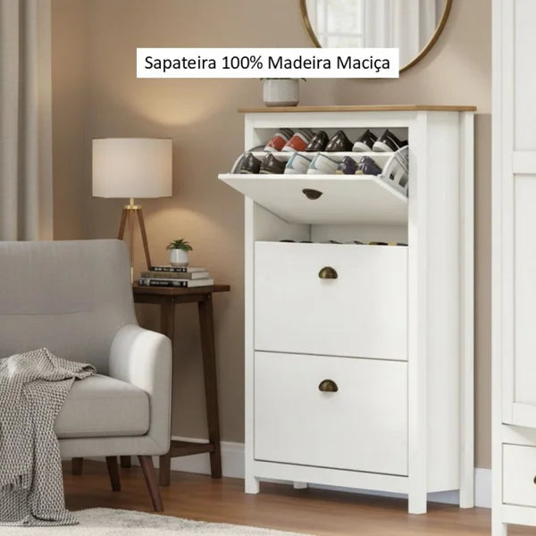 Zapatero Posadas 3 Puertas Blanco-Roble