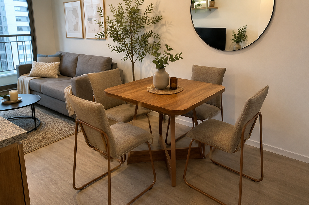 Comedor Soft 4 Personas Canela