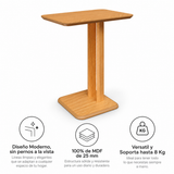Mesa Lateral Rectangular 60cm Canela