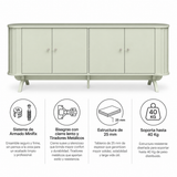 Rack Blumenau 4 Puertas 180cm Blanco