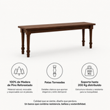 Banca de Madera Santa Fé Caoba
