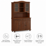 Vitrina Santa Fé 5 Puertas + 3 Cajones Caoba