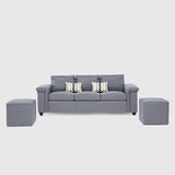 Sofá Antonia 3 Cuerpos + 2 Pouf