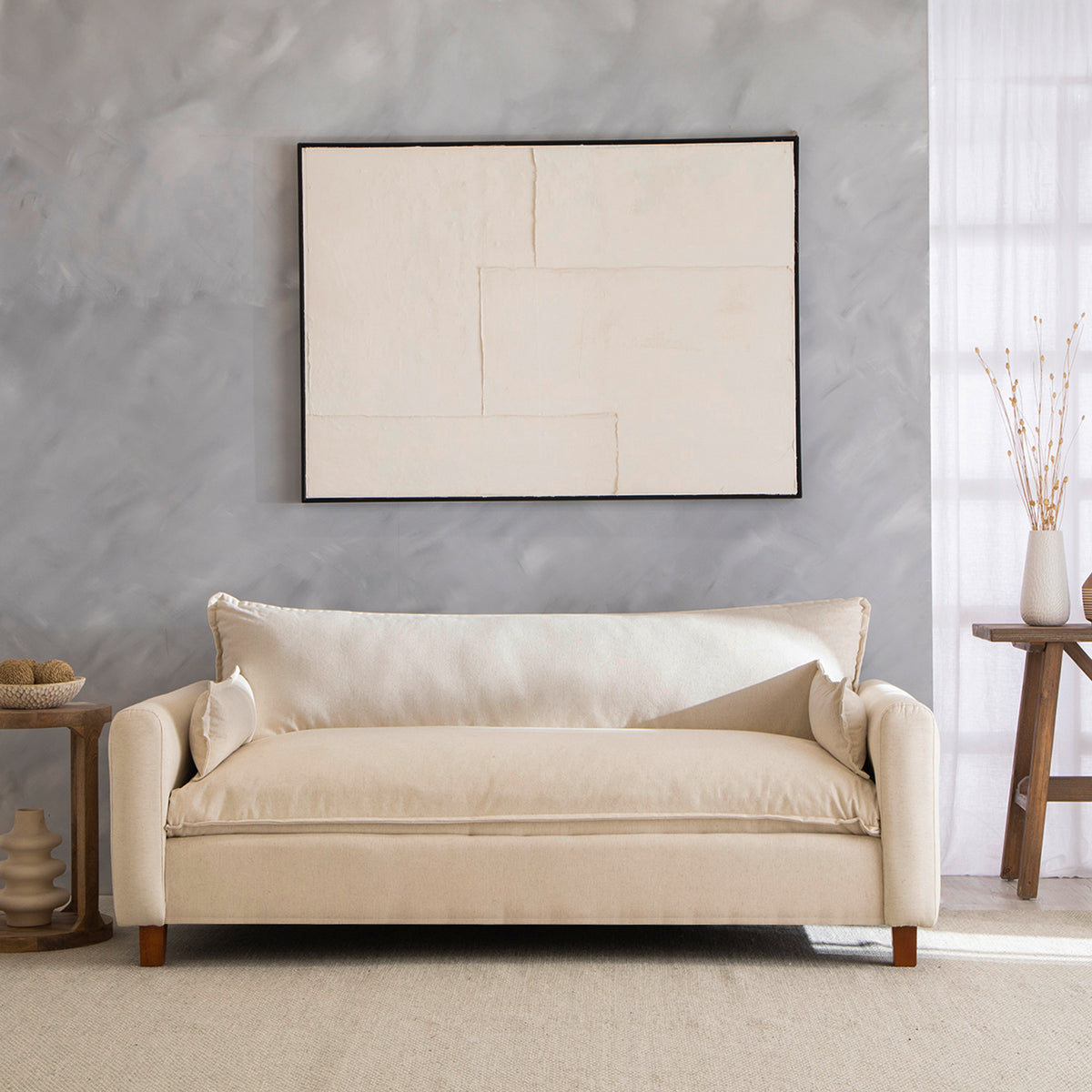 Sofá Lirio 3C Beige - Beige