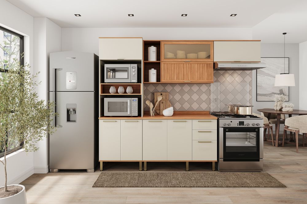 Mueble de Cocina Castaña 4 Módulos Arena - Canela