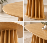 Mesa de Comedor Orgánica Ovalada Canela
