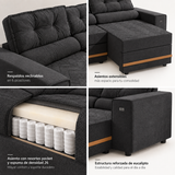 Sofá Reclinable y Extensible Havanna 2 Cuerpos