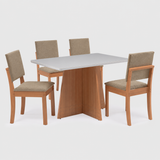 Comedor Lotus 4 Personas Canela-Beige