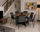 Comedor Río 6 Personas Canela-Negro
