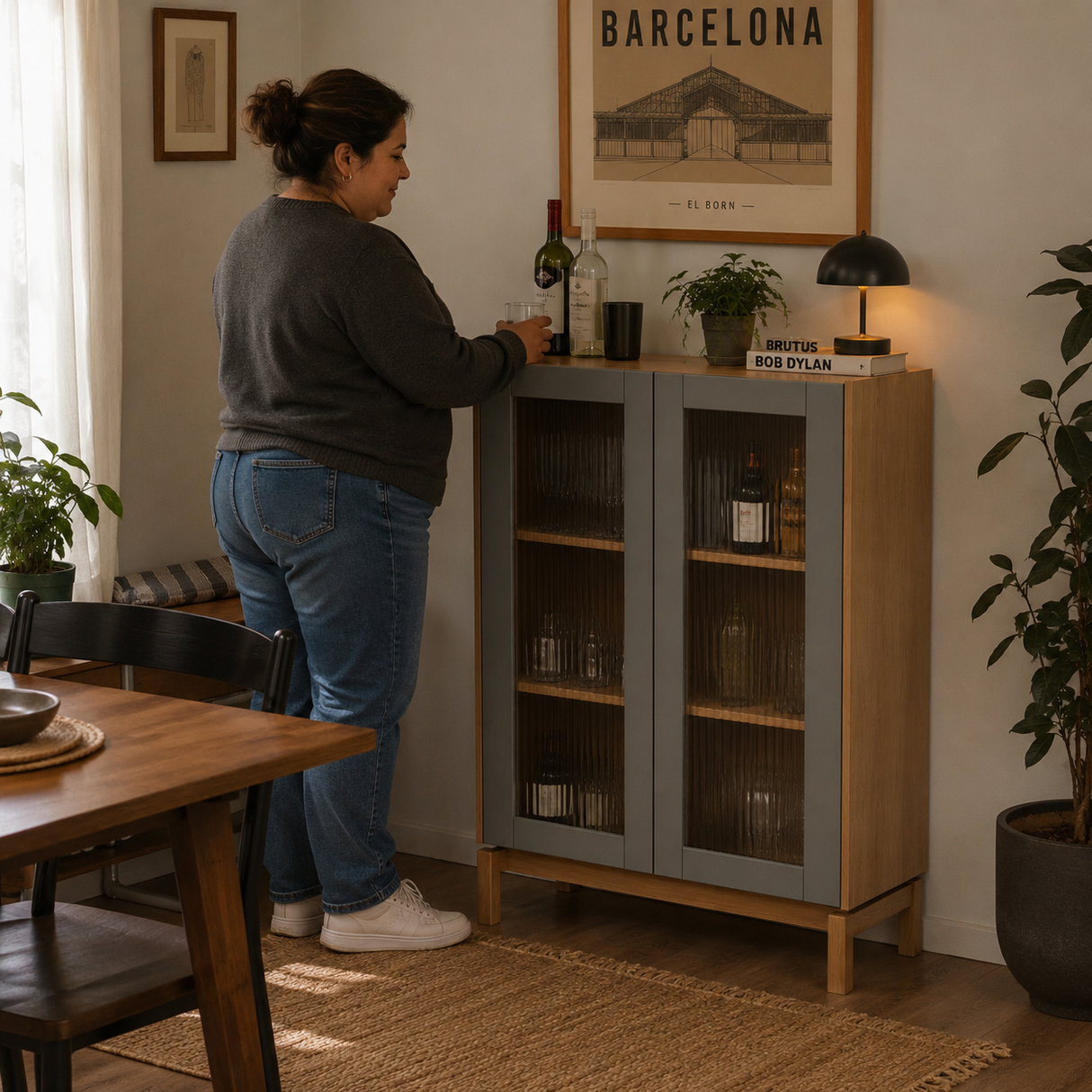 Bar Barcelona Verde - Roble