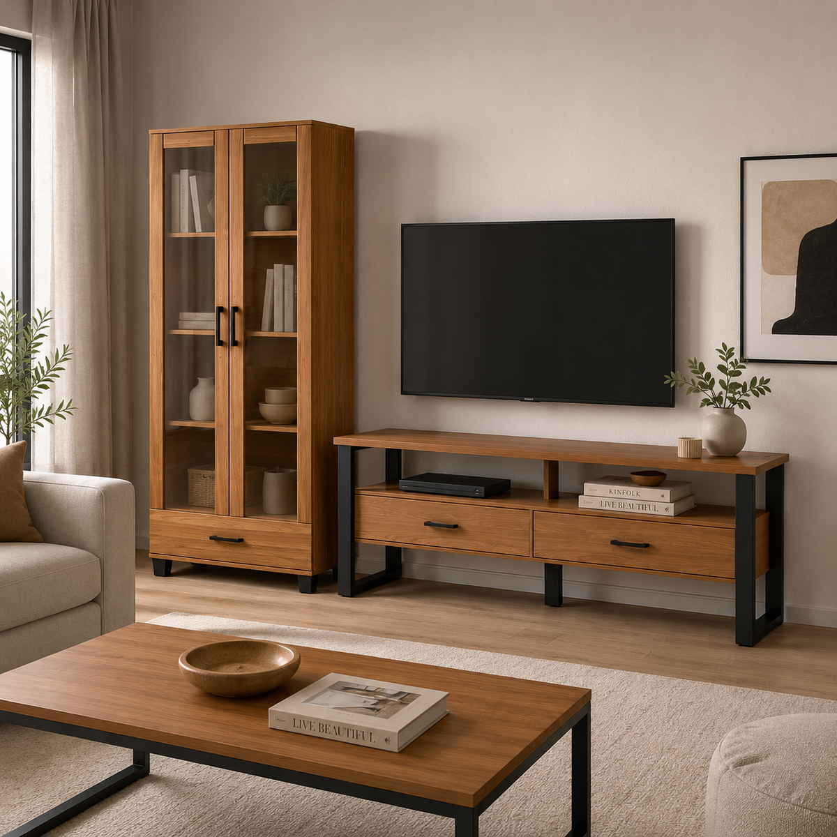 Vitrina Riñihue + Rack Queule