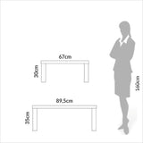 Mesa de Centro Yulton Doble Canela-Blanco