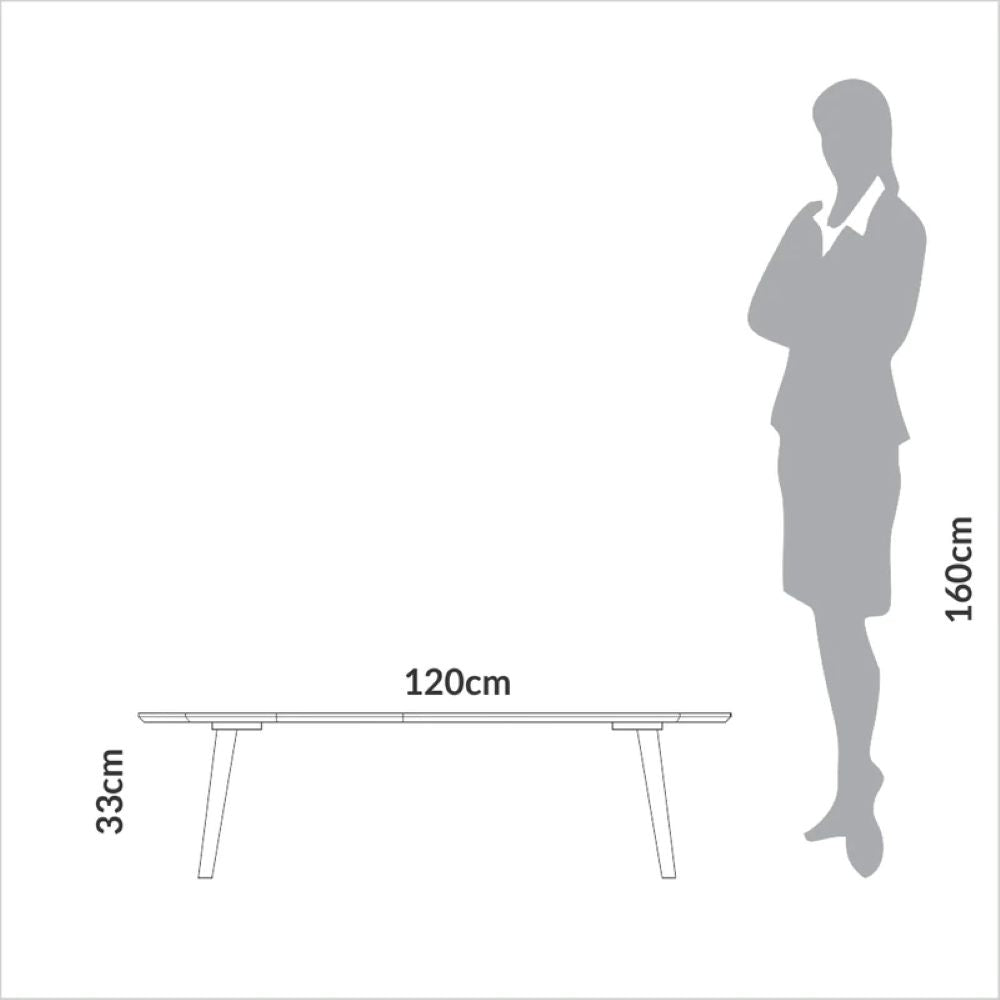 Mesa de centro Orgánica Blanco - Canela