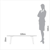 Mesa de centro Orgánica Blanco - Canela