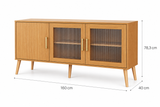 Rack Fortaleza 3 Puertas 160cm Canela