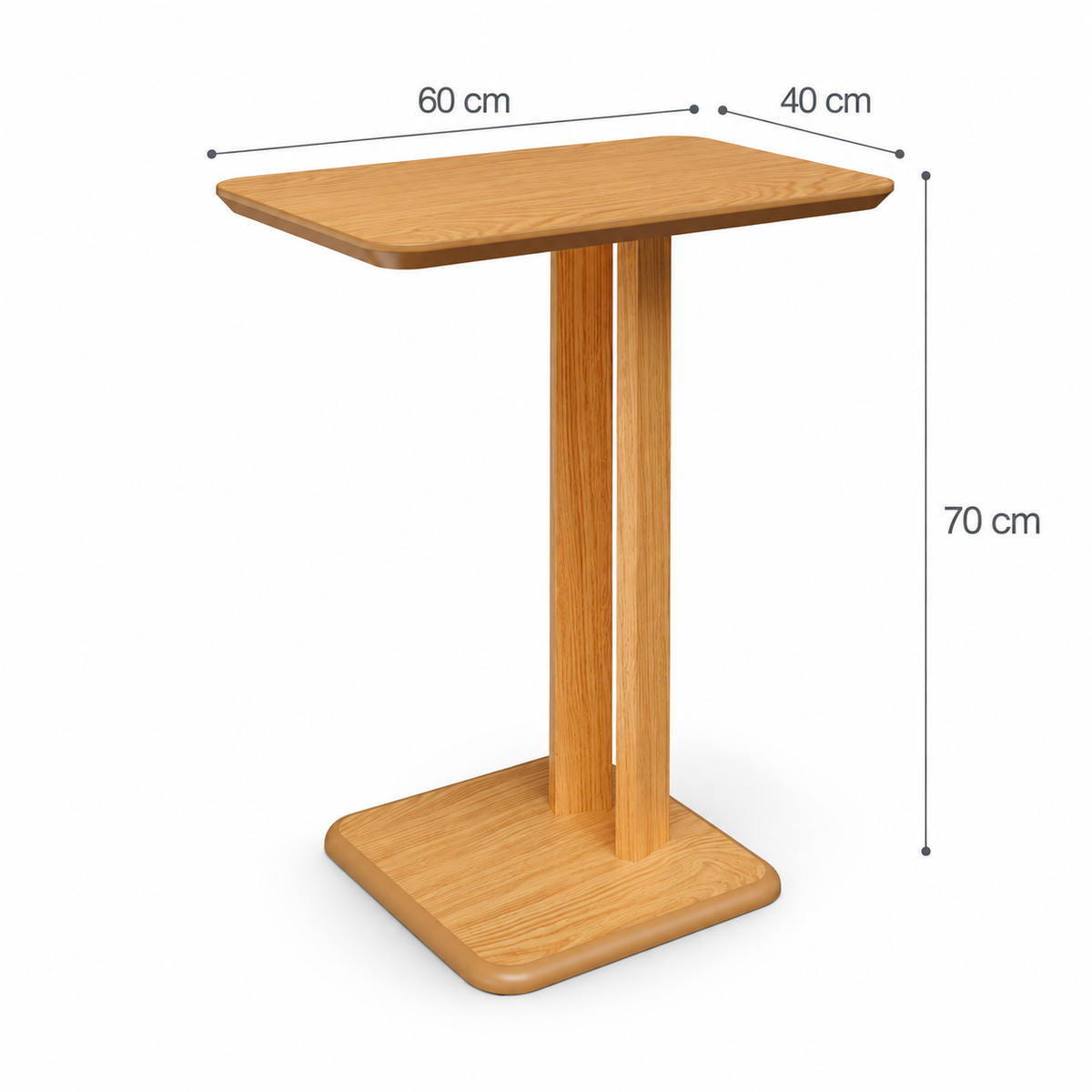 Mesa Lateral Rectangular 60cm Canela