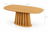 Mesa de Comedor Orgánica Ovalada Canela