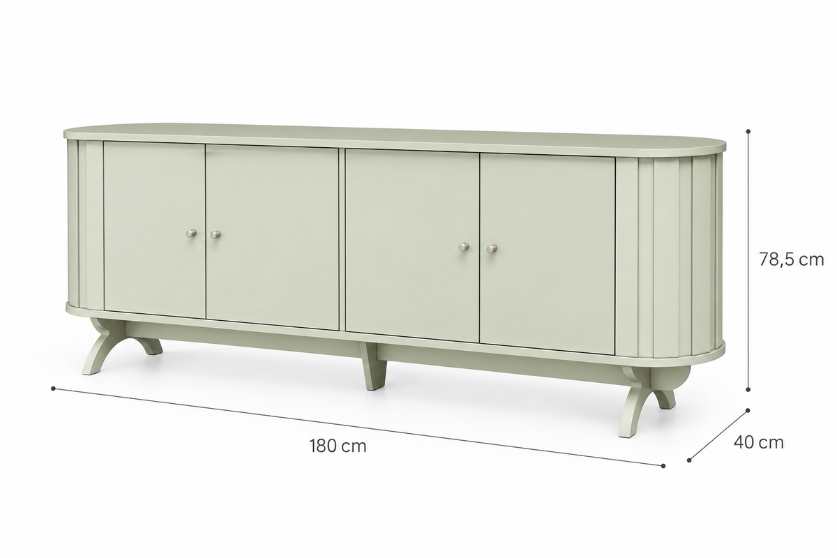 Rack Blumenau 4 Puertas 180cm Blanco