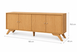 Rack Cantos 4 Puertas 180cm  Canela