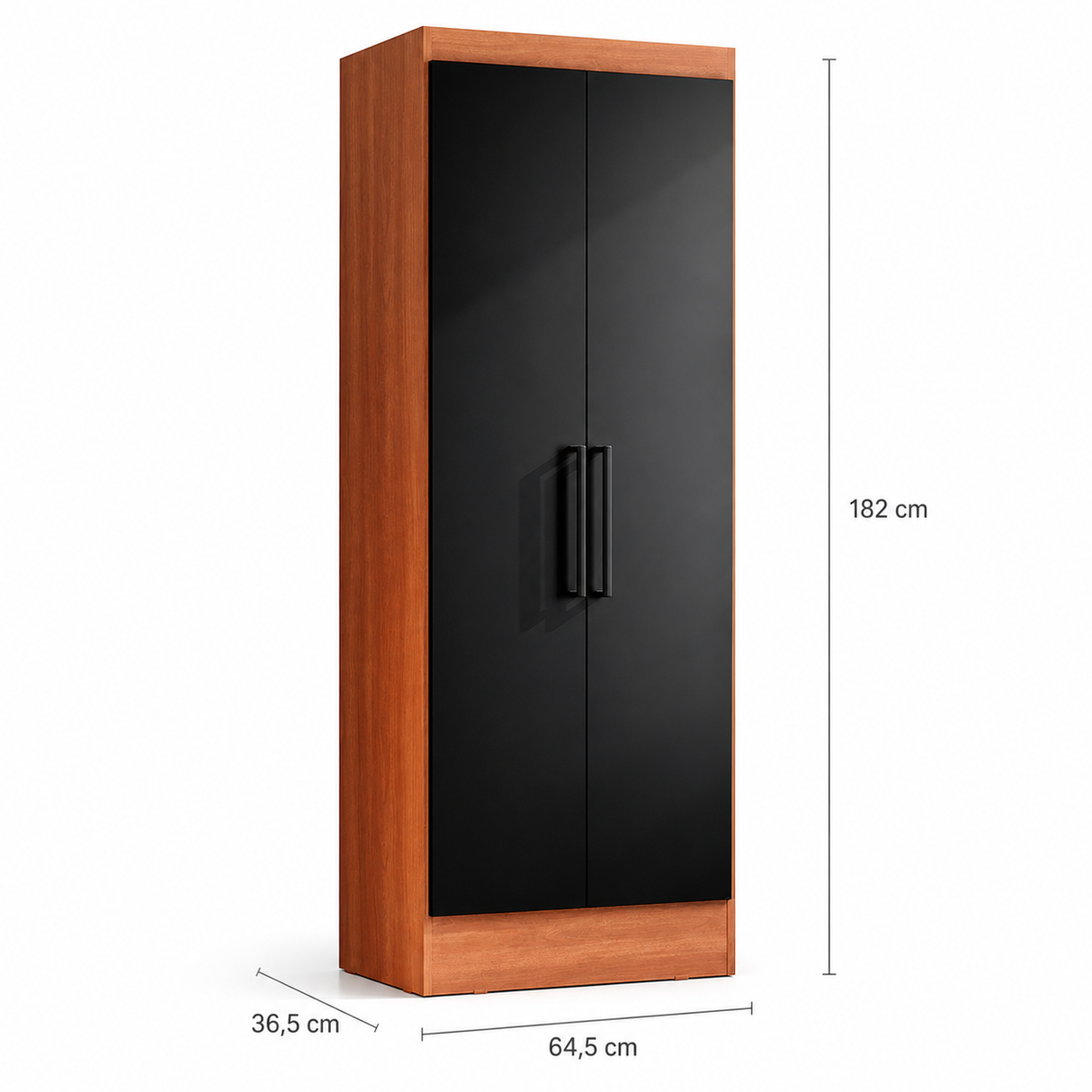 Clóset Ámbar 2 Puertas Canela-Negro