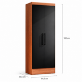 Clóset Ámbar 2 Puertas Canela-Negro
