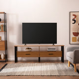 Rack Queule 2 Cajones Canela-Negro (TV 75")