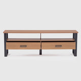 Rack Queule 2 Cajones Canela-Negro (TV 75")