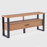 Rack Guayacán 1 Cajón + Mesa de Centro Yultón Doble Canela - Negra