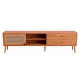 Rack Alturas 1 Puerta + 2 Cajones Canela (TV 85")