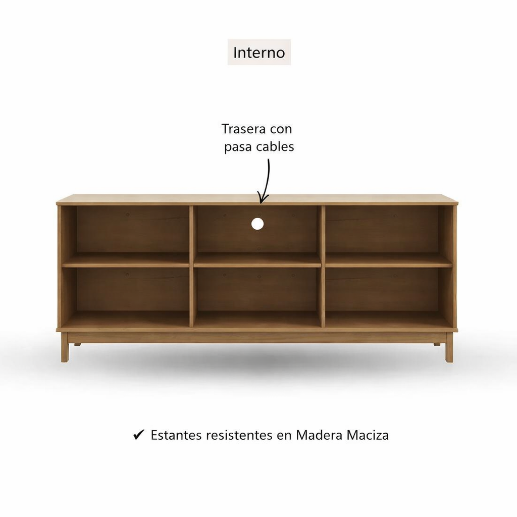 Rack Essencia 2 Puertas Nogal