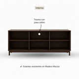 Rack Essencia 2 Puertas Caoba