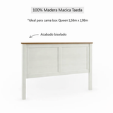 Respaldo Posadas 2 Plazas Blanco-Roble