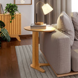 Mesa Lateral Ovalada 60cm Canela