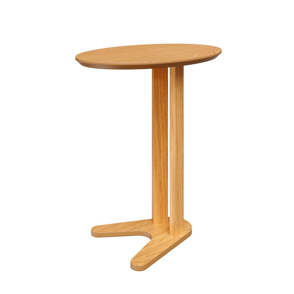 Mesa Lateral Ovalada 60cm Canela
