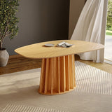 Mesa de Comedor Orgánica Ovalada Canela