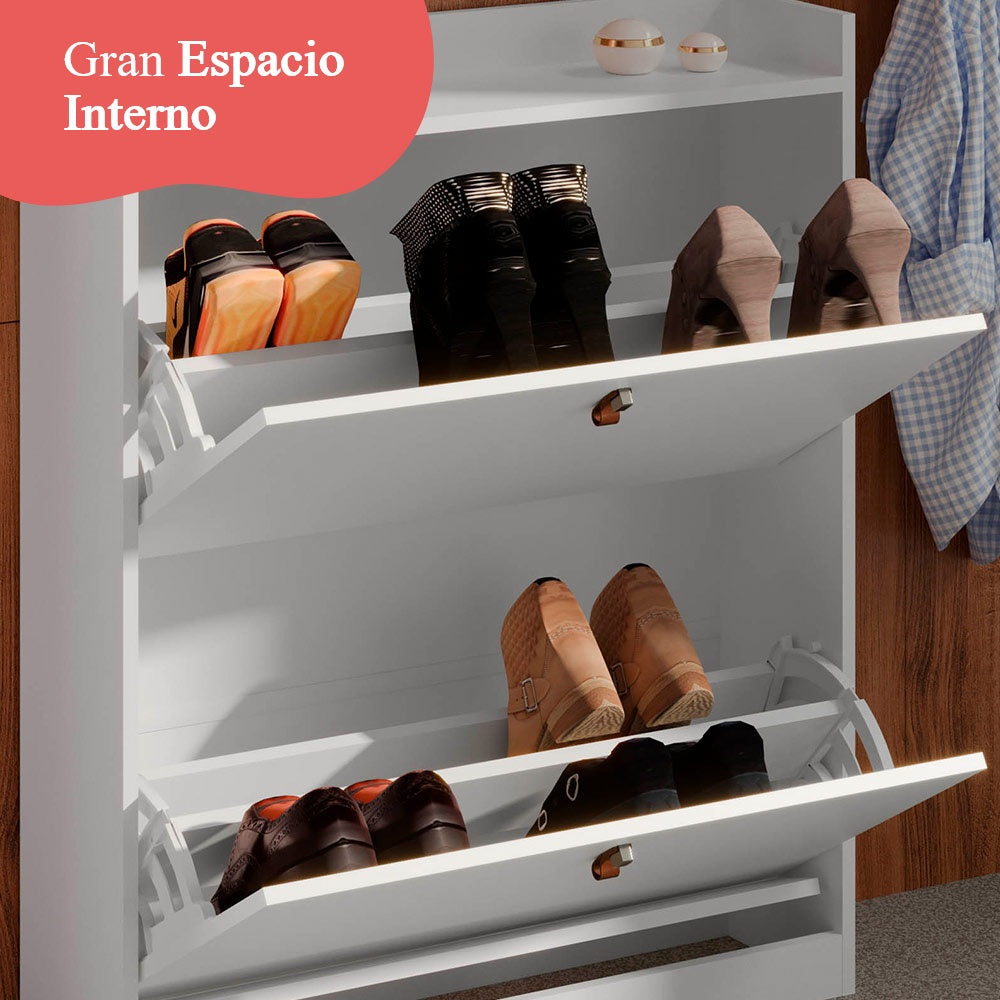 Zapatero Versa 2 Puertas Blanco