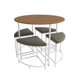 Comedor 4 Personas Compacto Gris