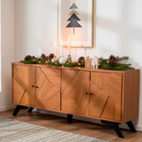 Rack Santos 4 Puertas Canela-Negro (TV 75")