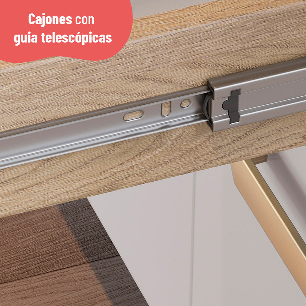 Estante de cocina Avelá 4 Puertas + 1 Cajón