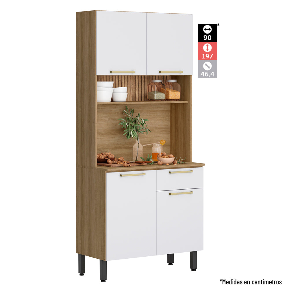 Estante de cocina Avelá 4 Puertas + 1 Cajón