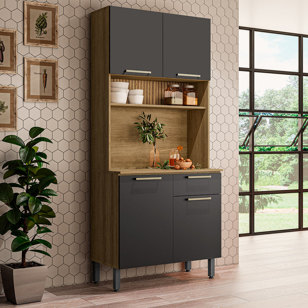 Estante de cocina Avelá 4 Puertas + 1 Cajón