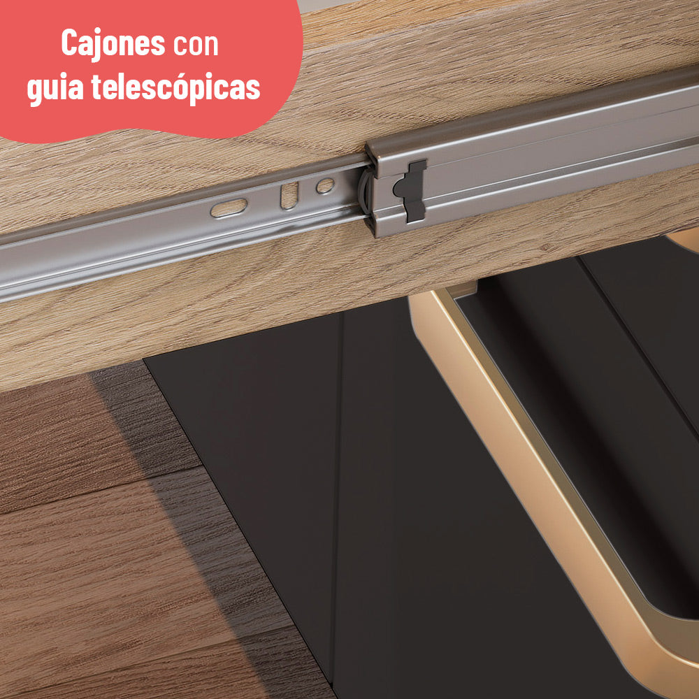 Estante de cocina Avelá 4 Puertas + 1 Cajón